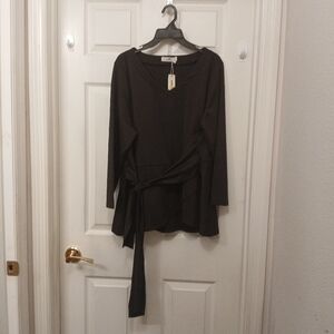 NWT Agnes Orinda Evening Wear Top Women's Size 1X Black